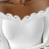 2023 Autumn Winter Spring New Fashion Casual Sexy Blouses Off Shoulder Hollow Out Lace Top Female Clothing TShirts Pullover Tops - MAGUSTA BEAUTY