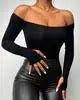 2023 Autumn Winter Spring New Fashion Casual Sexy Blouses Off Shoulder Hollow Out Lace Top Female Clothing TShirts Pullover Tops - MAGUSTA BEAUTY