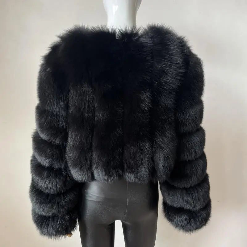2023 New Short Style Real Fox Fur Coat Winter Woman Natural Warm Fashion Luxury - MAGUSTA BEAUTY