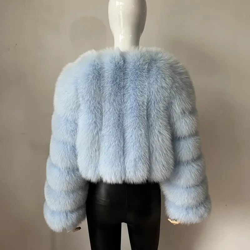 2023 New Short Style Real Fox Fur Coat Winter Woman Natural Warm Fashion Luxury - MAGUSTA BEAUTY