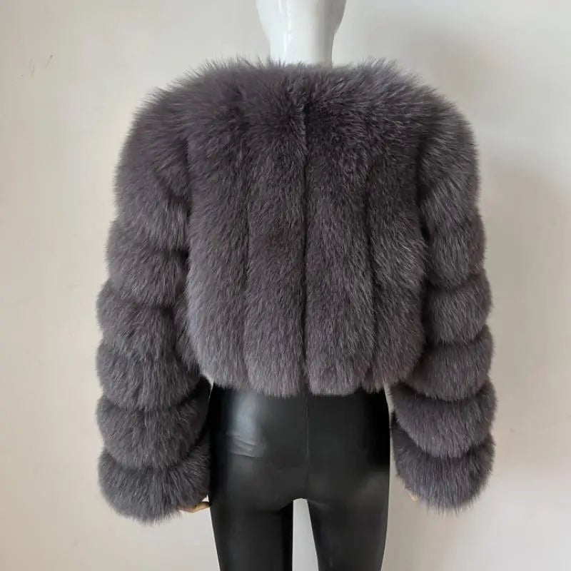 2023 New Short Style Real Fox Fur Coat Winter Woman Natural Warm Fashion Luxury - MAGUSTA BEAUTY