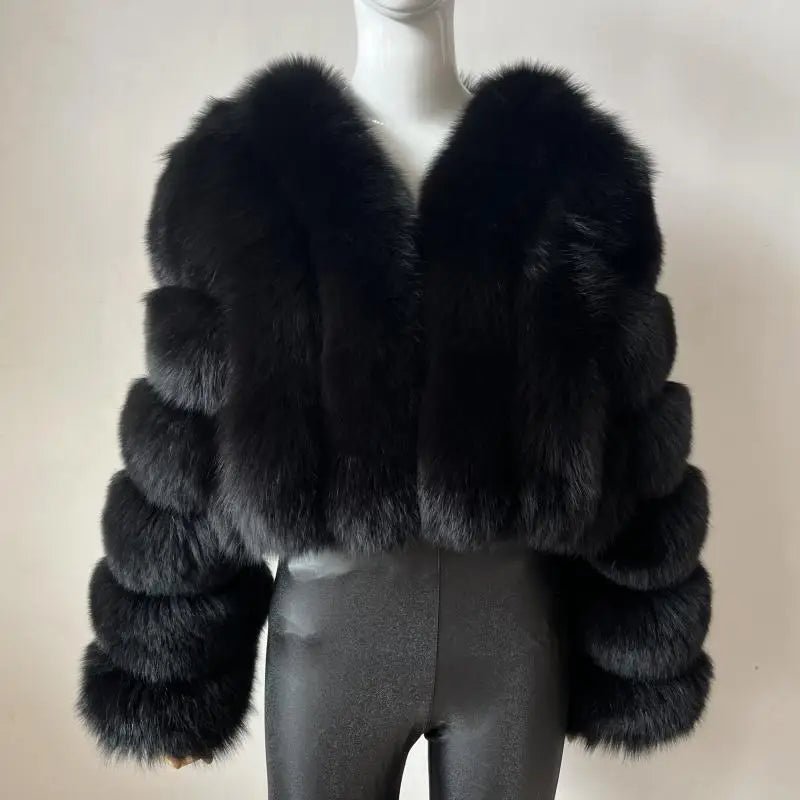 2023 New Short Style Real Fox Fur Coat Winter Woman Natural Warm Fashion Luxury - MAGUSTA BEAUTY