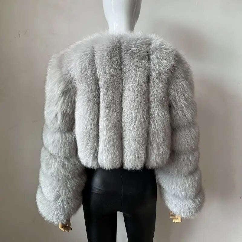 2023 New Short Style Real Fox Fur Coat Winter Woman Natural Warm Fashion Luxury - MAGUSTA BEAUTY