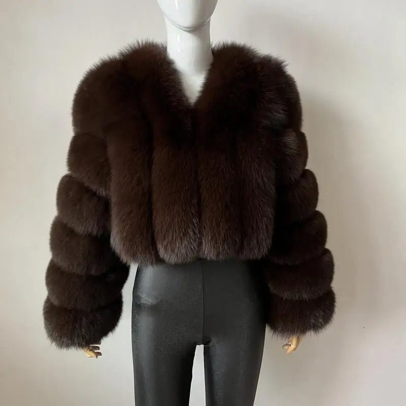 2023 New Short Style Real Fox Fur Coat Winter Woman Natural Warm Fashion Luxury - MAGUSTA BEAUTY