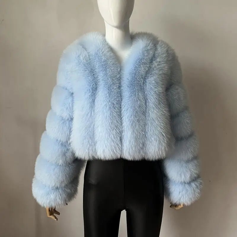 2023 New Short Style Real Fox Fur Coat Winter Woman Natural Warm Fashion Luxury - MAGUSTA BEAUTY
