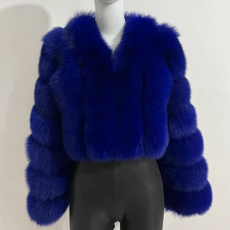 2023 New Short Style Real Fox Fur Coat Winter Woman Natural Warm Fashion Luxury - MAGUSTA BEAUTY