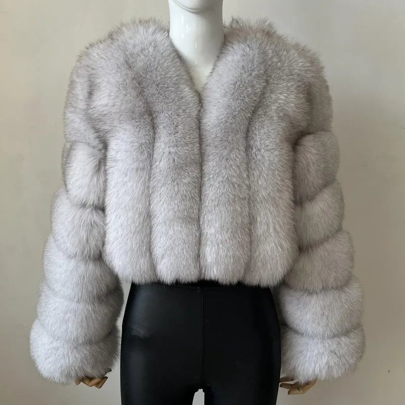2023 New Short Style Real Fox Fur Coat Winter Woman Natural Warm Fashion Luxury - MAGUSTA BEAUTY