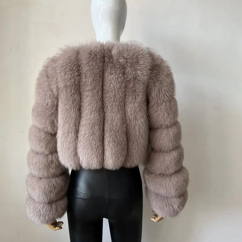 2023 New Short Style Real Fox Fur Coat Winter Woman Natural Warm Fashion Luxury - MAGUSTA BEAUTY