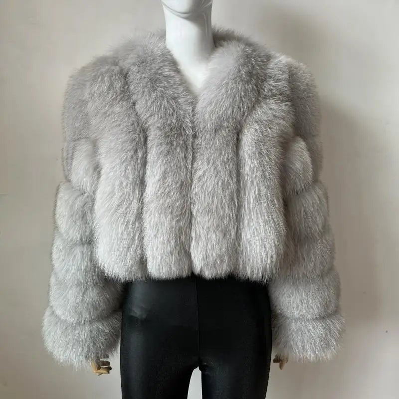 2023 New Short Style Real Fox Fur Coat Winter Woman Natural Warm Fashion Luxury - MAGUSTA BEAUTY