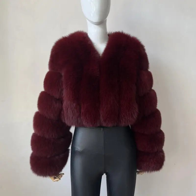 2023 New Short Style Real Fox Fur Coat Winter Woman Natural Warm Fashion Luxury - MAGUSTA BEAUTY