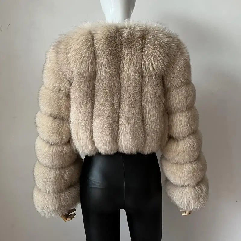 2023 New Short Style Real Fox Fur Coat Winter Woman Natural Warm Fashion Luxury - MAGUSTA BEAUTY