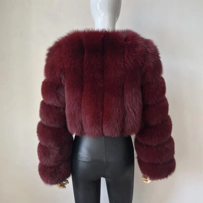 2023 New Short Style Real Fox Fur Coat Winter Woman Natural Warm Fashion Luxury - MAGUSTA BEAUTY