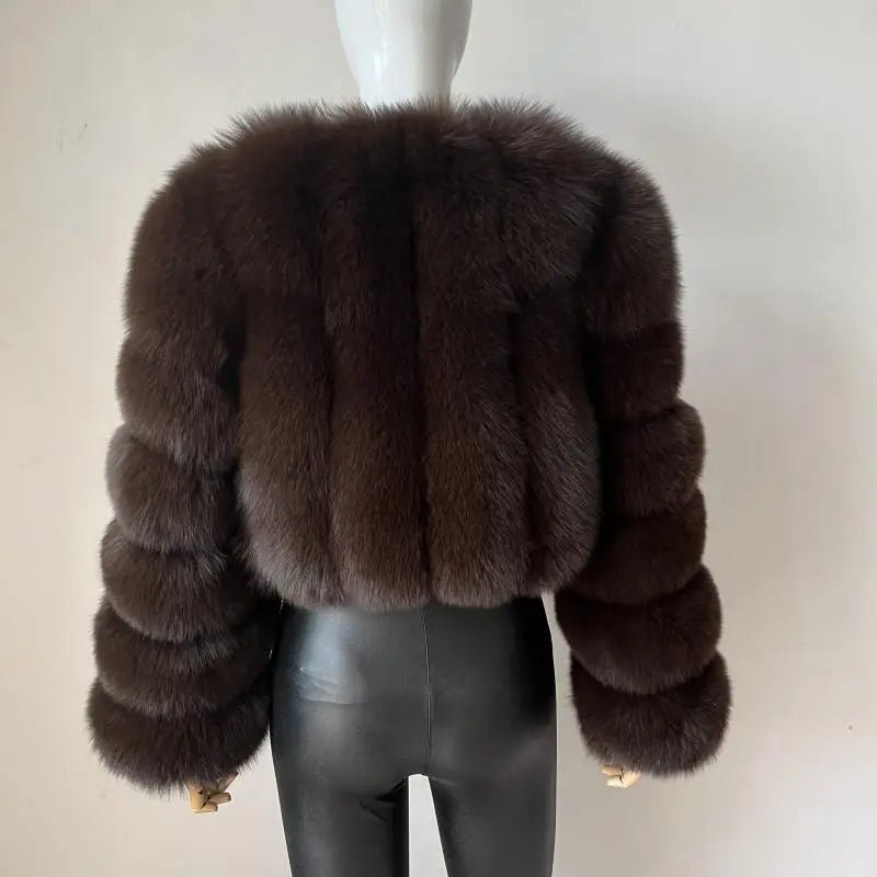 2023 New Short Style Real Fox Fur Coat Winter Woman Natural Warm Fashion Luxury - MAGUSTA BEAUTY