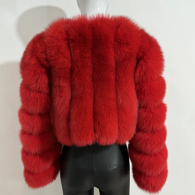 2023 New Short Style Real Fox Fur Coat Winter Woman Natural Warm Fashion Luxury - MAGUSTA BEAUTY