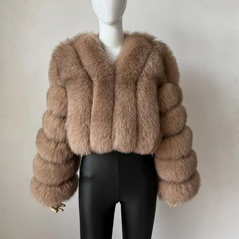 2023 New Short Style Real Fox Fur Coat Winter Woman Natural Warm Fashion Luxury - MAGUSTA BEAUTY