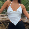 2023 Women Sexy Retro Crop Tops Purple Halter Backless Corset Tops Summer Sleeveless Tie Up Camisoles Wrap Bust Vest Y2k Clothes - MAGUSTA BEAUTY