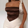 2023 Women's Summer Crop Tops Sexy Hollow Tank Tops Brown Bras Seamless Underwear Slim Sleeveless Tube Tops Y2K Club Party Camis - MAGUSTA BEAUTY