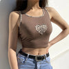 2023 Women's Summer Crop Tops Sexy Hollow Tank Tops Brown Bras Seamless Underwear Slim Sleeveless Tube Tops Y2K Club Party Camis - MAGUSTA BEAUTY