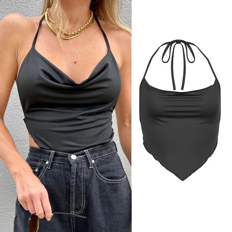 2023 Women's Summer Crop Tops Sexy Hollow Tank Tops Brown Bras Seamless Underwear Slim Sleeveless Tube Tops Y2K Club Party Camis - MAGUSTA BEAUTY