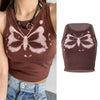 2023 Women's Summer Crop Tops Sexy Hollow Tank Tops Brown Bras Seamless Underwear Slim Sleeveless Tube Tops Y2K Club Party Camis - MAGUSTA BEAUTY