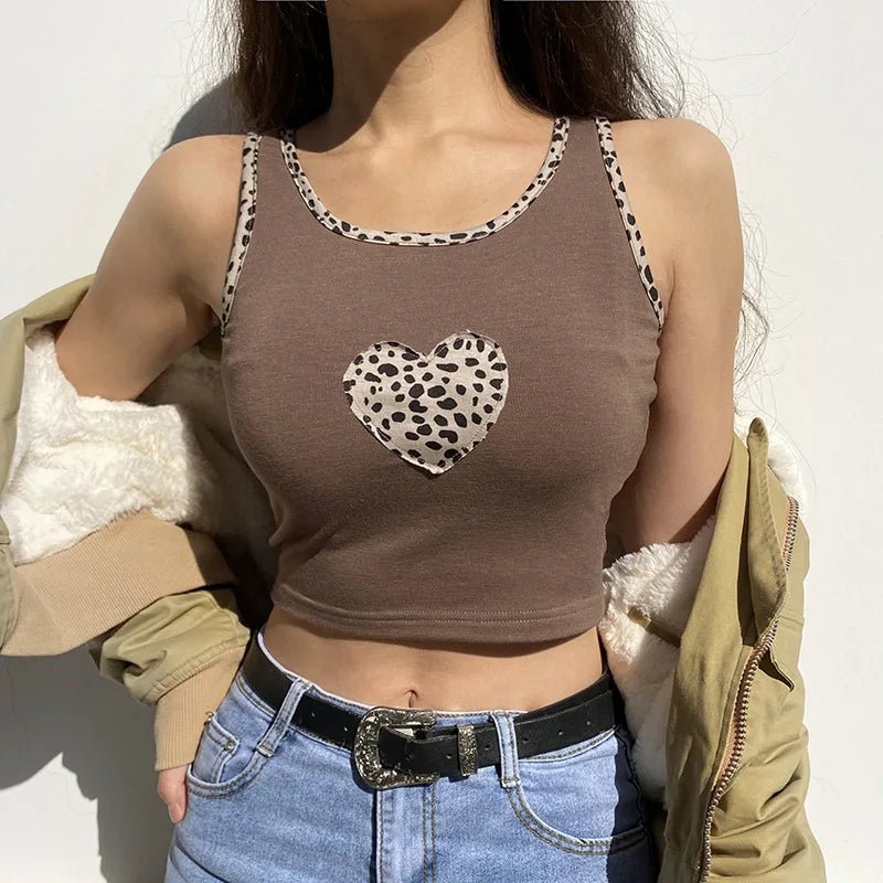2023 Women's Summer Crop Tops Sexy Hollow Tank Tops Brown Bras Seamless Underwear Slim Sleeveless Tube Tops Y2K Club Party Camis - MAGUSTA BEAUTY
