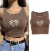 2023 Women's Summer Crop Tops Sexy Hollow Tank Tops Brown Bras Seamless Underwear Slim Sleeveless Tube Tops Y2K Club Party Camis - MAGUSTA BEAUTY