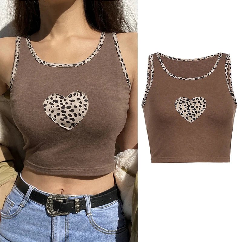 2023 Women's Summer Crop Tops Sexy Hollow Tank Tops Brown Bras Seamless Underwear Slim Sleeveless Tube Tops Y2K Club Party Camis - MAGUSTA BEAUTY