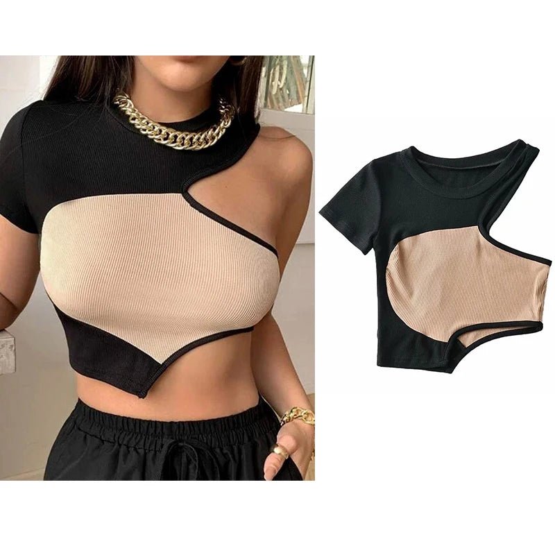 2023 Women's Summer Crop Tops Sexy Hollow Tank Tops Brown Bras Seamless Underwear Slim Sleeveless Tube Tops Y2K Club Party Camis - MAGUSTA BEAUTY