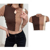 2023 Women's Summer Crop Tops Sexy Hollow Tank Tops Brown Bras Seamless Underwear Slim Sleeveless Tube Tops Y2K Club Party Camis - MAGUSTA BEAUTY