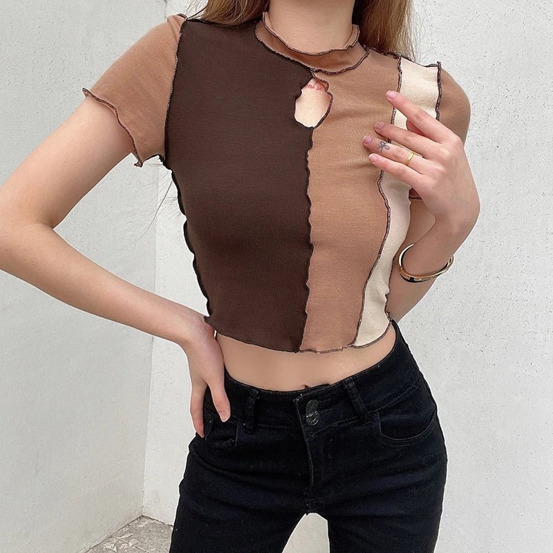 2023 Women's Summer Crop Tops Sexy Hollow Tank Tops Brown Bras Seamless Underwear Slim Sleeveless Tube Tops Y2K Club Party Camis - MAGUSTA BEAUTY