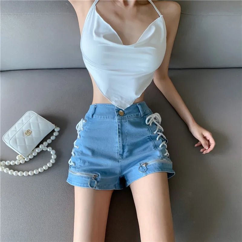 2023 Women's Summer Crop Tops Sexy Hollow Tank Tops Brown Bras Seamless Underwear Slim Sleeveless Tube Tops Y2K Club Party Camis - MAGUSTA BEAUTY