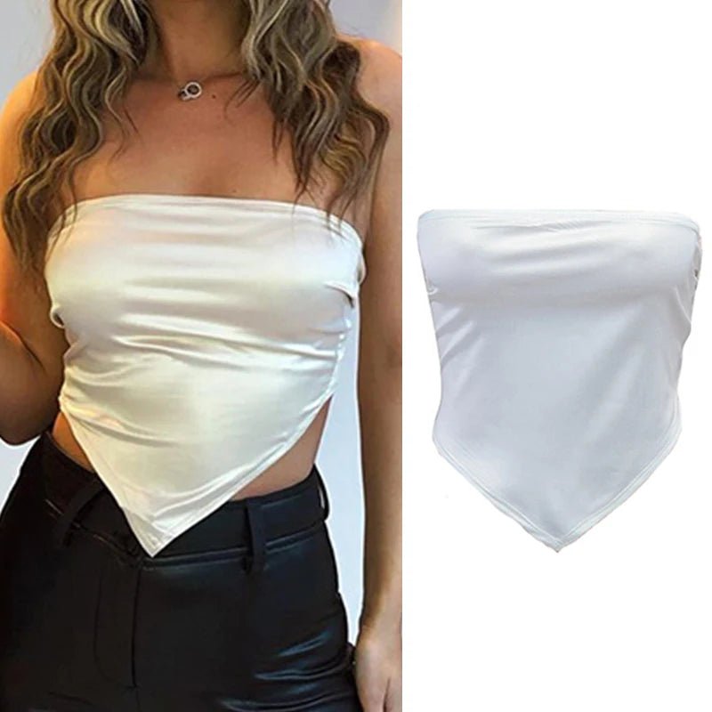 2023 Women's Summer Crop Tops Sexy Hollow Tank Tops Brown Bras Seamless Underwear Slim Sleeveless Tube Tops Y2K Club Party Camis - MAGUSTA BEAUTY