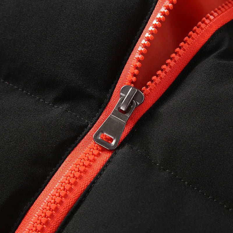 2024 Black New Men's Warm Jacket Cotton Padded Jacket Casual Sports Autumn Winter Men Standing Collar Warm Thick Parker Coat Jac - MAGUSTA BEAUTY