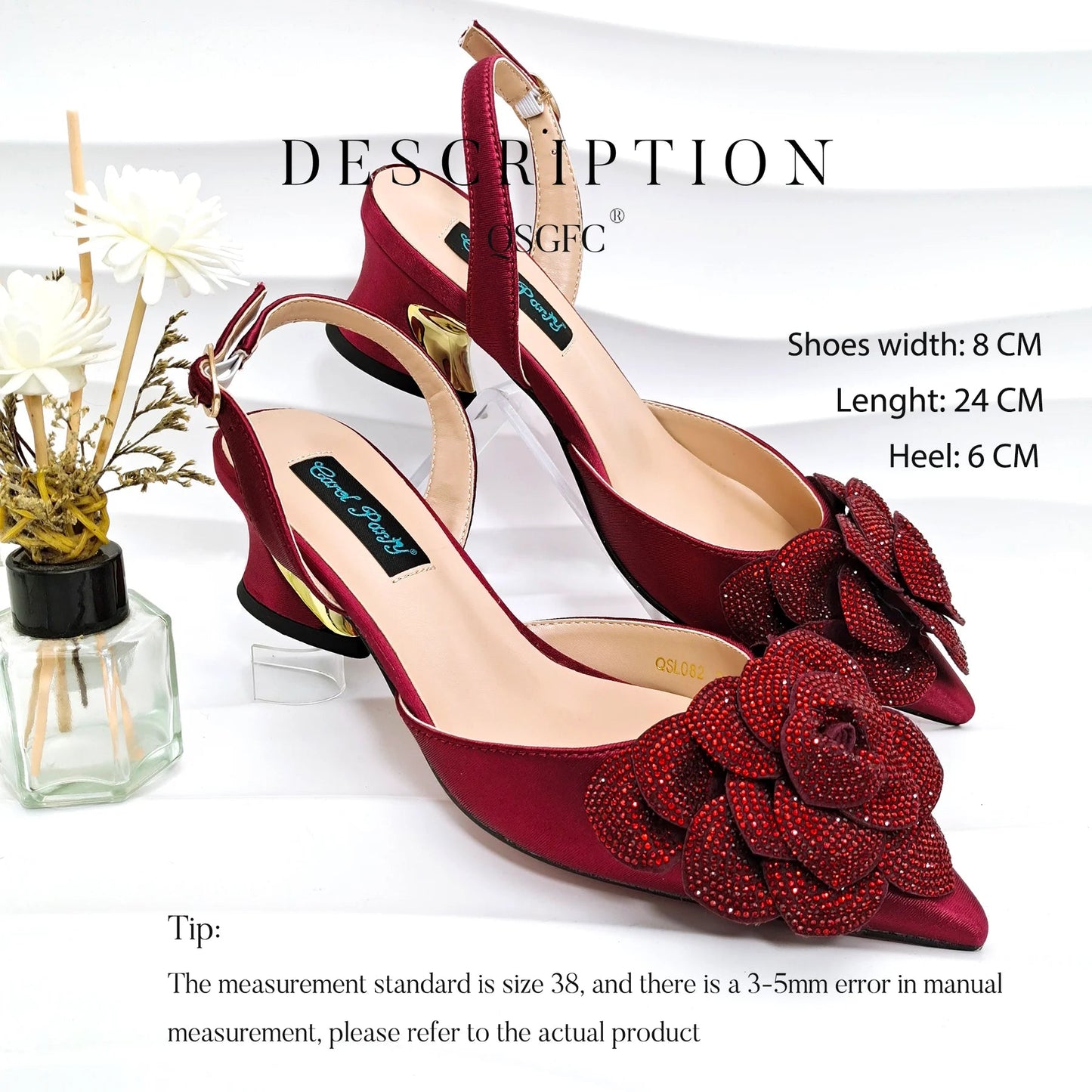 2024 Elegant Ladies Shoes with Bag Set Italian Design Evening Shoes with Bag Comfortable Pointed Toe Shoes For Party Women Shoes - MAGUSTA BEAUTY