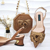 2024 Elegant Ladies Shoes with Bag Set Italian Design Evening Shoes with Bag Comfortable Pointed Toe Shoes For Party Women Shoes - MAGUSTA BEAUTY