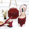2024 Elegant Ladies Shoes with Bag Set Italian Design Evening Shoes with Bag Comfortable Pointed Toe Shoes For Party Women Shoes - MAGUSTA BEAUTY