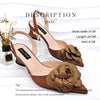 2024 Elegant Ladies Shoes with Bag Set Italian Design Evening Shoes with Bag Comfortable Pointed Toe Shoes For Party Women Shoes - MAGUSTA BEAUTY