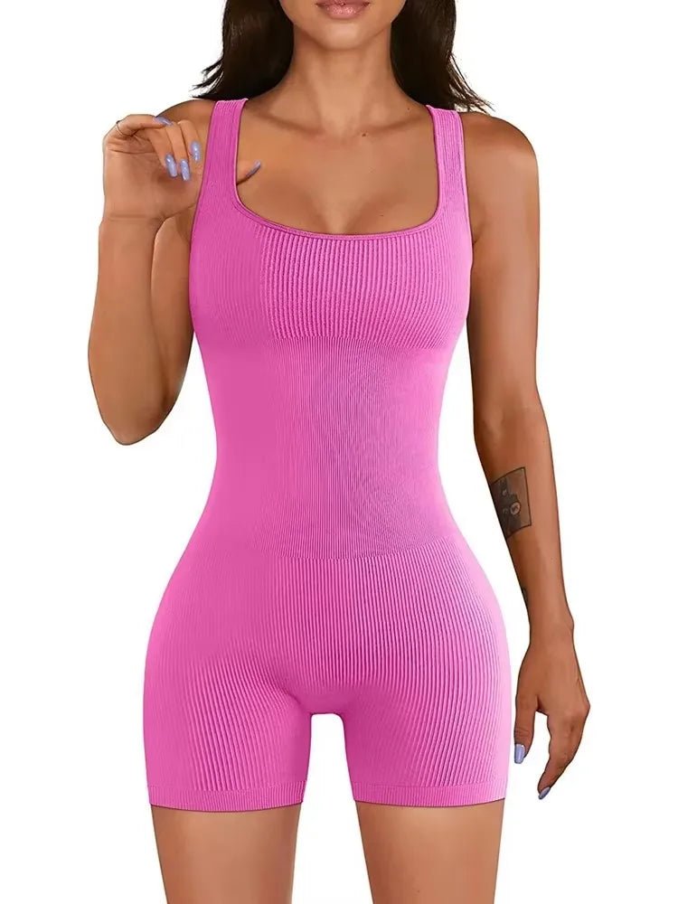 2024 Sexy Women Jumpsuits Shorts Female Sleeveless Sport Romper Bodysuits Summer Yoga Playsuits Skinny Gym Fitness Outfits - MAGUSTA BEAUTY
