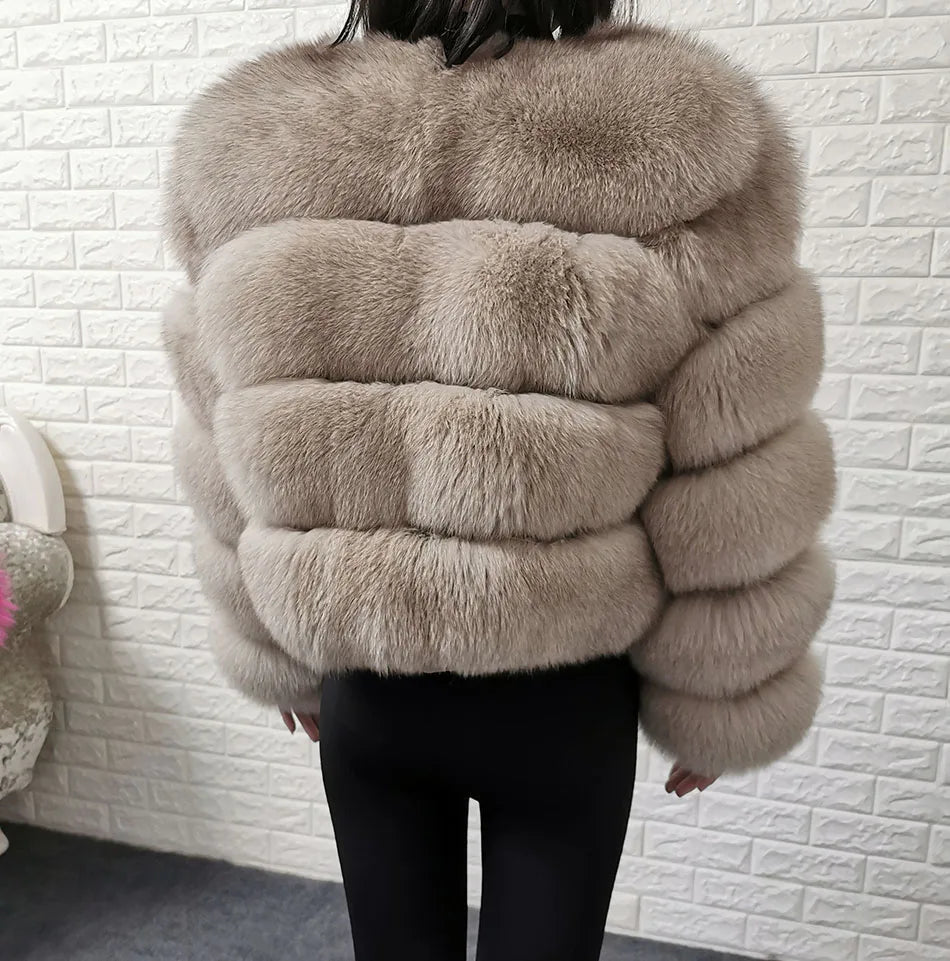 2025 MAOMAOKONG Natural Real Fox Fur Coat Women Winter Long Sleeve Luxury Raccoon Fur Jackets Thick Top Female Furry Coat Vest - MAGUSTA BEAUTY