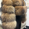 2025 MAOMAOKONG Natural Real Fox Fur Coat Women Winter Long Sleeve Luxury Raccoon Fur Jackets Thick Top Female Furry Coat Vest - MAGUSTA BEAUTY
