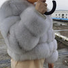 2025 MAOMAOKONG Natural Real Fox Fur Coat Women Winter Long Sleeve Luxury Raccoon Fur Jackets Thick Top Female Furry Coat Vest - MAGUSTA BEAUTY