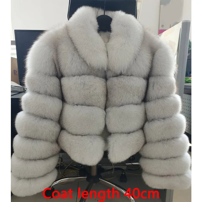 2025 MAOMAOKONG Natural Real Fox Fur Coat Women Winter Long Sleeve Luxury Raccoon Fur Jackets Thick Top Female Furry Coat Vest - MAGUSTA BEAUTY