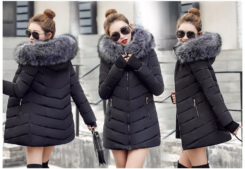 2025 New Arrival Fashion Slim Women Winter Jacket Cotton Padded Warm Thicken Ladies Coat Long Coats Parka Womens Jackets - MAGUSTA BEAUTY