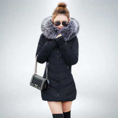 2025 New Arrival Fashion Slim Women Winter Jacket Cotton Padded Warm Thicken Ladies Coat Long Coats Parka Womens Jackets - MAGUSTA BEAUTY