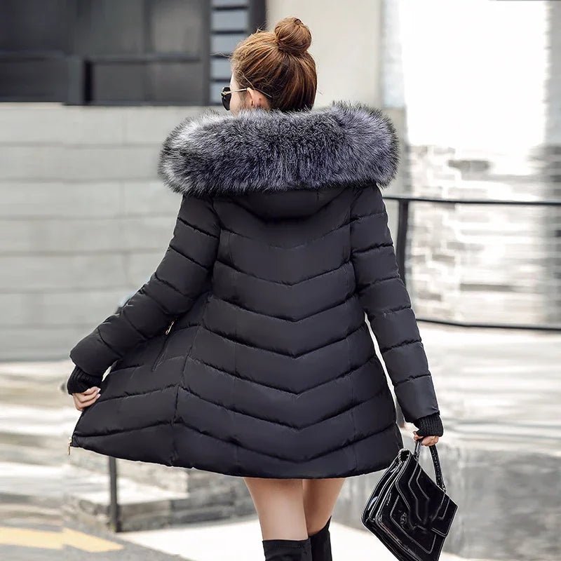 2025 New Arrival Fashion Slim Women Winter Jacket Cotton Padded Warm Thicken Ladies Coat Long Coats Parka Womens Jackets - MAGUSTA BEAUTY