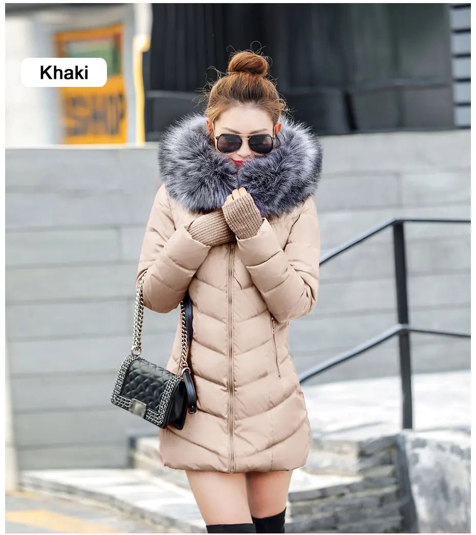 2025 New Arrival Fashion Slim Women Winter Jacket Cotton Padded Warm Thicken Ladies Coat Long Coats Parka Womens Jackets - MAGUSTA BEAUTY