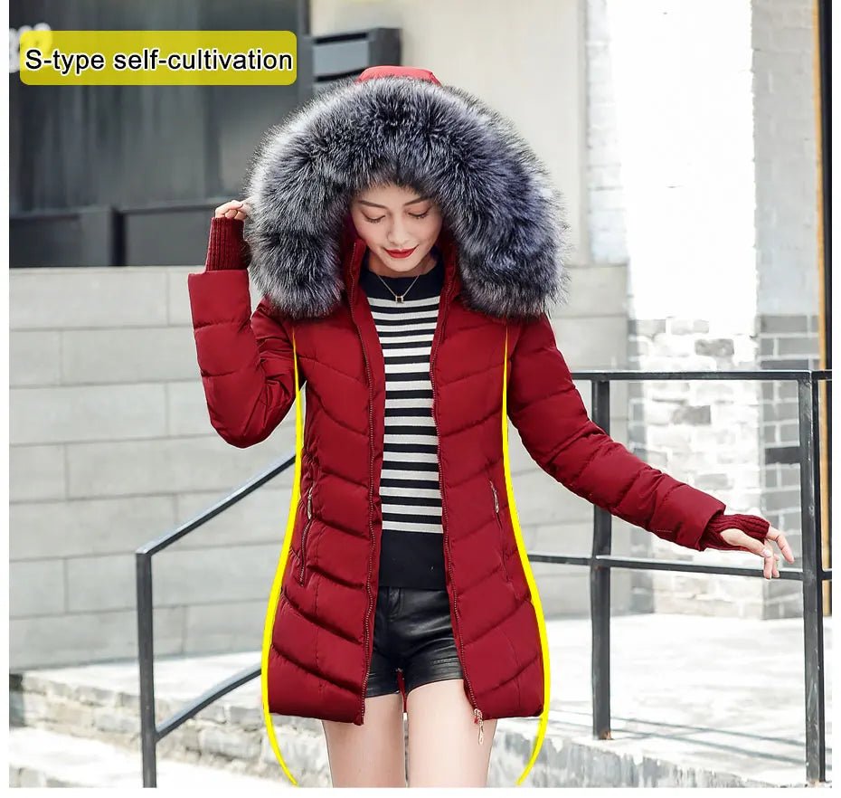 2025 New Arrival Fashion Slim Women Winter Jacket Cotton Padded Warm Thicken Ladies Coat Long Coats Parka Womens Jackets - MAGUSTA BEAUTY