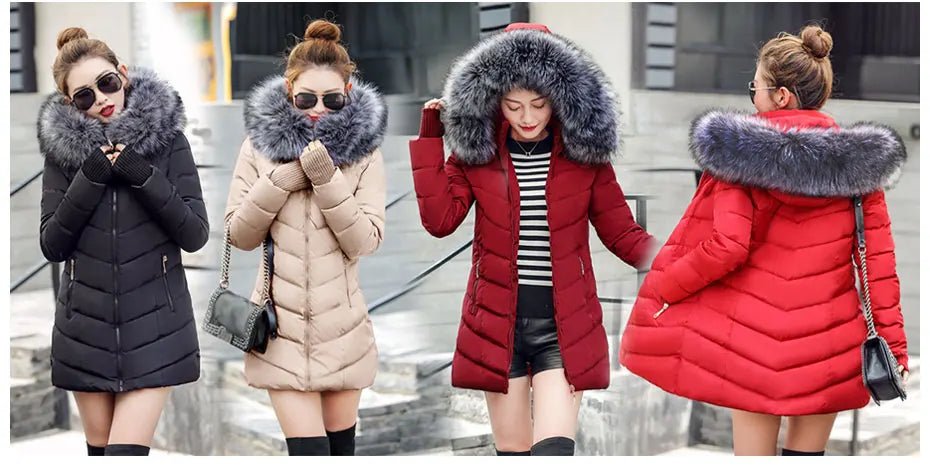 2025 New Arrival Fashion Slim Women Winter Jacket Cotton Padded Warm Thicken Ladies Coat Long Coats Parka Womens Jackets - MAGUSTA BEAUTY
