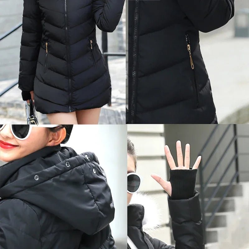 2025 New Arrival Fashion Slim Women Winter Jacket Cotton Padded Warm Thicken Ladies Coat Long Coats Parka Womens Jackets - MAGUSTA BEAUTY
