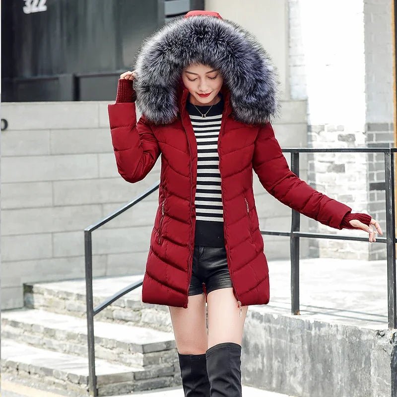 2025 New Arrival Fashion Slim Women Winter Jacket Cotton Padded Warm Thicken Ladies Coat Long Coats Parka Womens Jackets - MAGUSTA BEAUTY